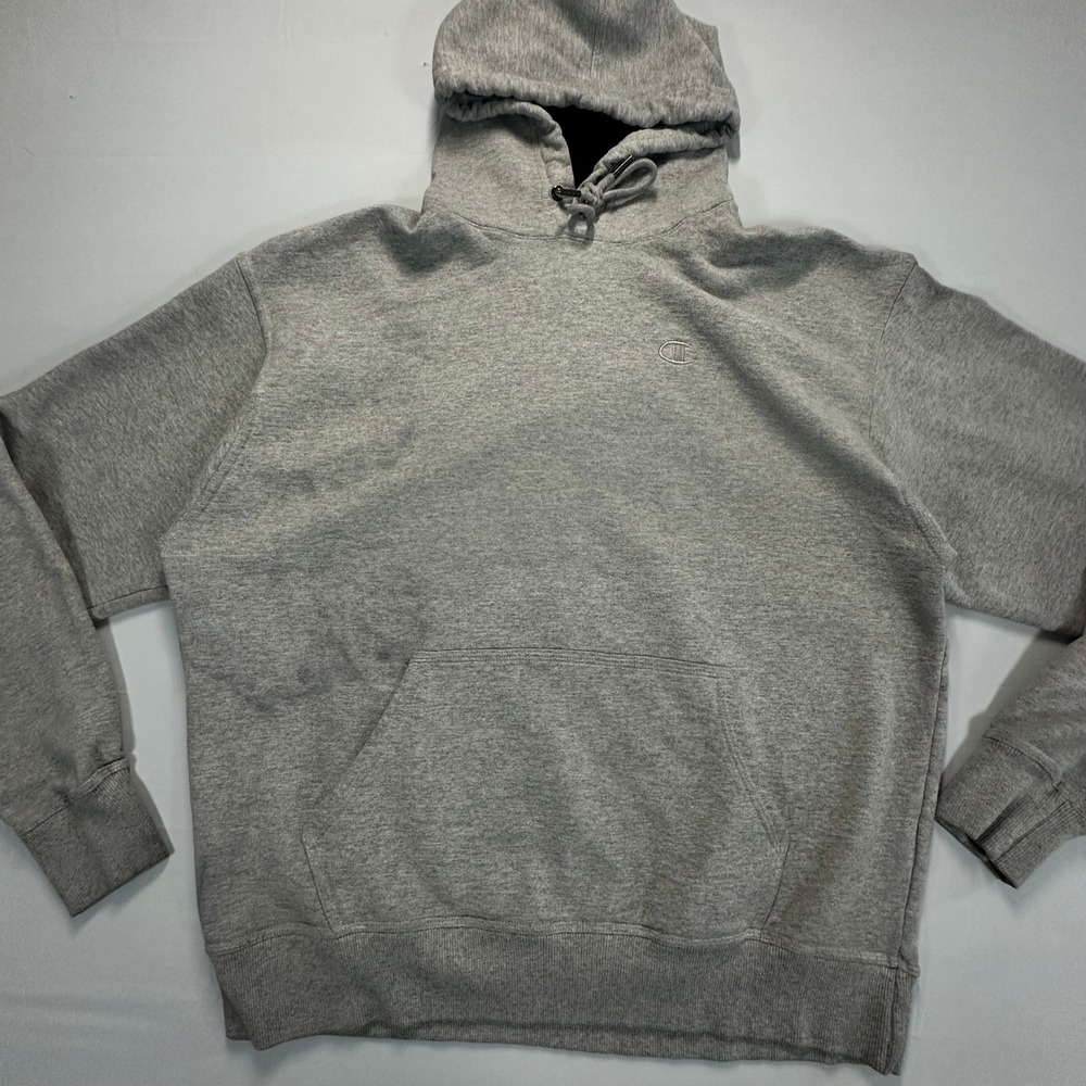 Champion Authentic Athleticwear Mens Gray Pullover Hoodie Sweatshirt Large